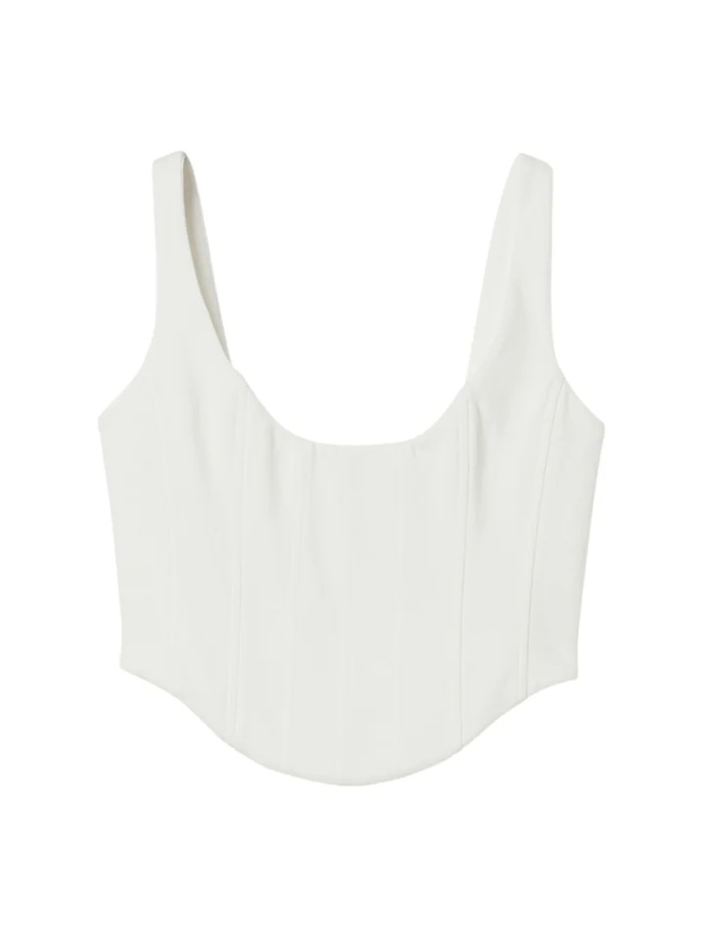 Brock Collection x H&M White Sculpted Cotton Corset